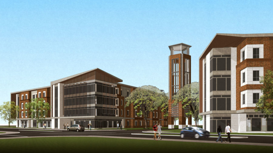 A rendering of the future Traditions Hall.