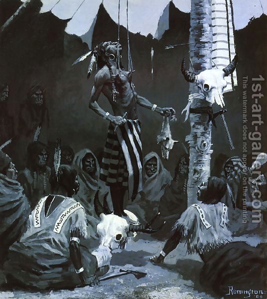 This illustration, titled Mandan Initiation Ceremony (the Sundance) depicts the Sundance ritual.