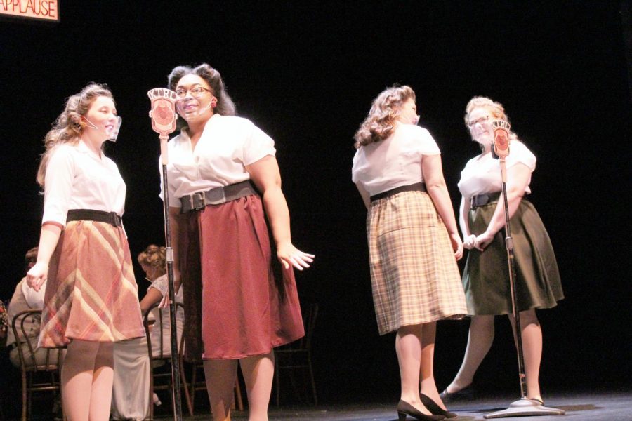 Cheyenne Nash, Jakayla Daniels, Cassie Jacobs and Sarah Anderson playing The Nash Sisters in Adventures of the Thin Man: The Case of the Goofy Groom.