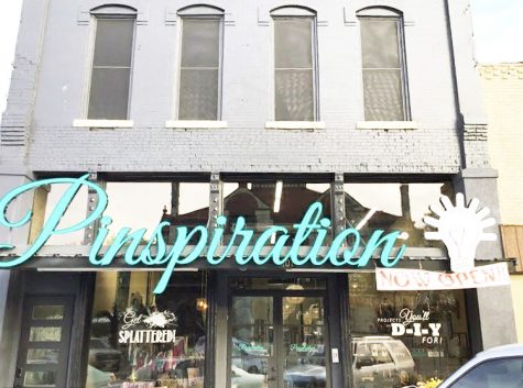 Pinspiration storefront which is located on 148 W. College St. on the
square.