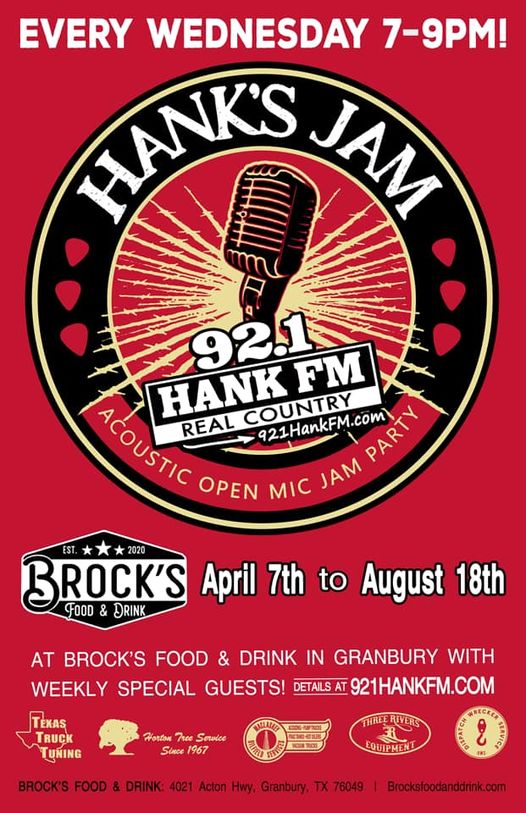 Hanks+Jam+is+currently+being+hosted+at+Brocks+Food+and+Drink+in+Granbury+until+August+18%2C+2021.+