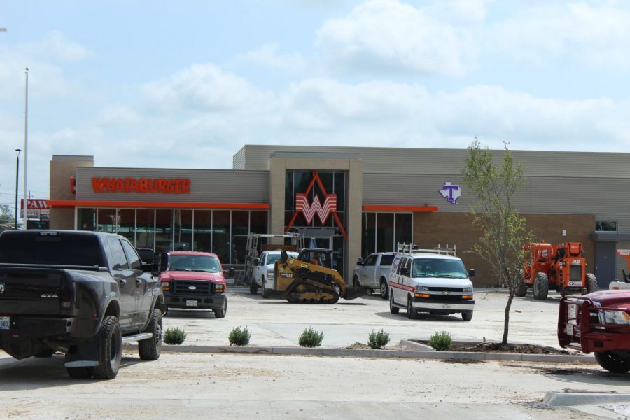 The new Whataburger store is located just across the street from the old store on W Washington street. Construction on the new store is expected to be completed this summer.