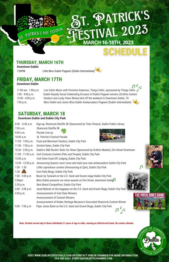 A list of events for Dublins St. Patricks day festival